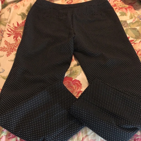 TALBOTS size 6 Polka-Dot FlatFront Pant Side-Zip - Picture 8 of 14